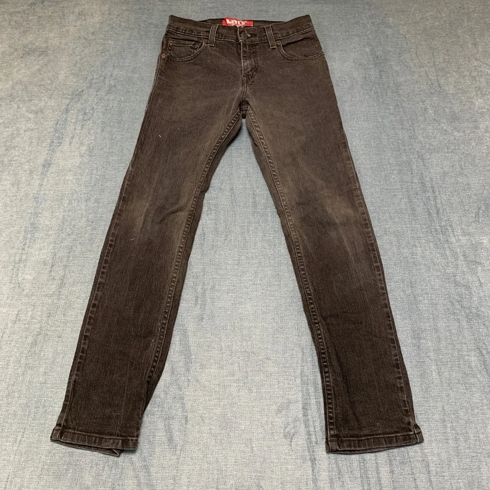 Vintage Levi's 511 Skinny Jeans Boys 25x25 Black Denim Cotton Stretch Slim Retro